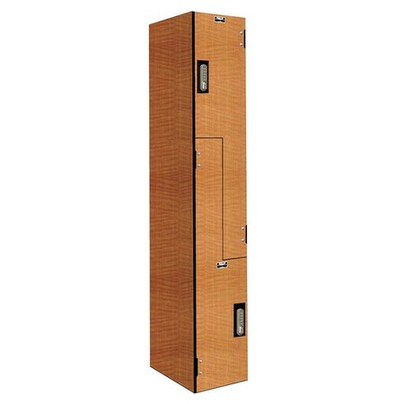 Wardrobe Z Locker, 12 in W, 18 in D, 72 in H, (1) Wide, (2) Tier, Light Wood MPN:PHL1282-ZA-E-FA