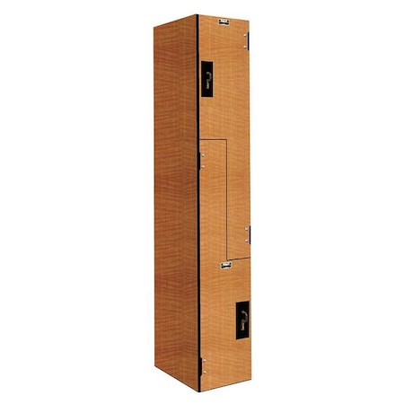 Wardrobe Z Locker, 12 in W, 18 in D, 72 in H, (1) Wide, (2) Tier, Light Wood MPN:PHL1282-ZA-FA