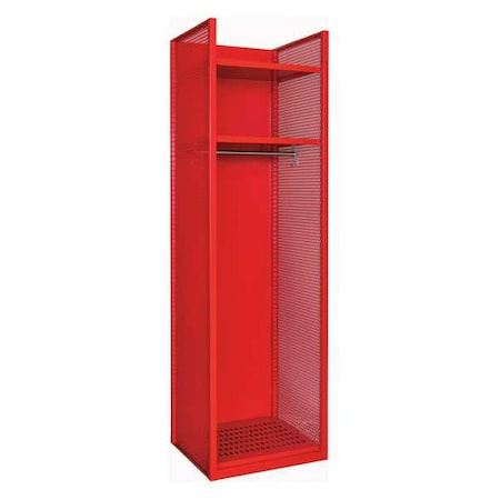 Gear Locker, 24 3/4 in W, 22 in D, 84 in H, (1) Tier, (1) Wide, Red MPN:TGNN42(84)-1C-G-RR-HT