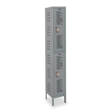 Wardrobe Locker, 12 in W, 18 in D, 78 in H, (1) Wide, (2) Tier, Dark Gray MPN:U1288-2HV-A-HG