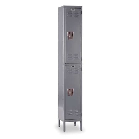 Wardrobe Locker, 15 in W, 15 in D, 78 in H, (1) Wide, (2) Tier, Dark Gray MPN:U1558-2A-HG