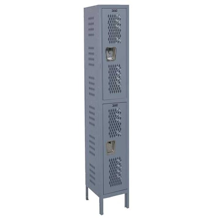 Wardrobe Locker, 18 in W, 21 in D, 78 in H, (1) Wide, (2) Tier, Dark Gray MPN:U1818-2HV-A-HG