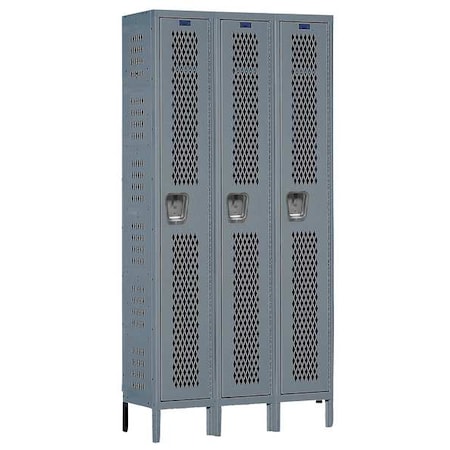 Wardrobe Locker, 36 in W, 15 in D, 78 in H, (1) Tier, (3) Wide, Dark Gray MPN:U3258-1HDV-HG