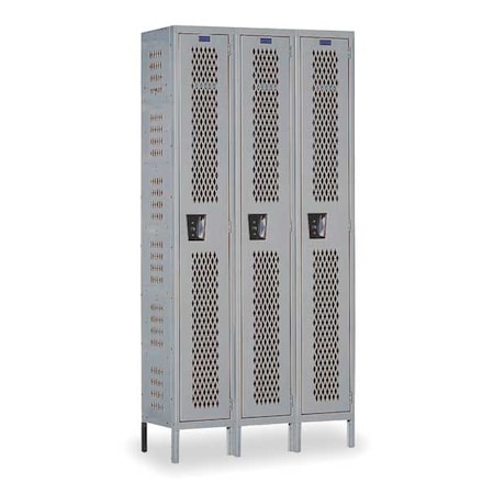 Wardrobe Locker, 36 in W, 18 in D, 78 in H, (1) Tier, (3) Wide, Dark Gray MPN:U3288-1HDV-HG