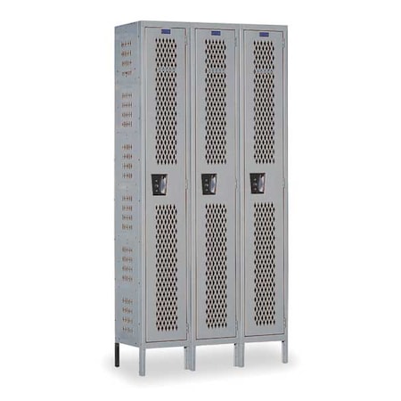 Wardrobe Locker, 36 in W, 18 in D, 78 in H, (1) Tier, (3) Wide, Dark Gray MPN:U3288-1HV-A-HG