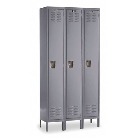 Wardrobe Locker, 45 in W, 15 in D, 78 in H, (1) Tier, (3) Wide, Dark Gray MPN:U3558-1HG
