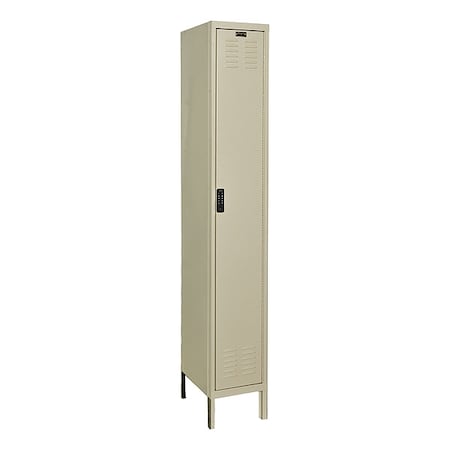 Wardrobe Locker, 12 in W, 12 in D, 78 in H, (1) Tier, (1) Wide, Tan MPN:UEL1228-1A-PT