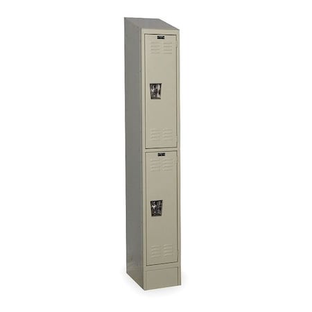 Wardrobe Locker, 12 in W, 12 in D, 78 in H, (1) Wide, (2) Tier, Tan MPN:URB1228-2ASB-PT