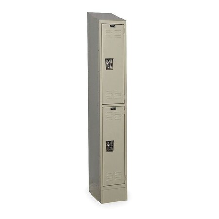 Wardrobe Locker, 12 in W, 18 in D, 78 in H, (1) Wide, (2) Tier, Tan MPN:URB1288-2ASB-PT