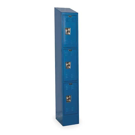 Wardrobe Locker, 12 in W, 18 in D, 78 in H, (1) Wide, (3) Tier, Marine Blue MPN:URB1288-3ASB-MB