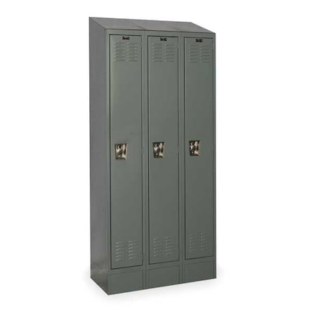 Wardrobe Locker, 36 in W, 12 in D, 78 in H, (1) Tier, (3) Wide, Dark Gray MPN:URB3228-1ASB-HG