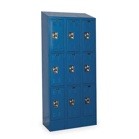 Wardrobe Locker, 36 in W, 18 in D, 78 in H, (3) Tier, (3) Wide, Marine Blue MPN:URB3288-3ASB-MB