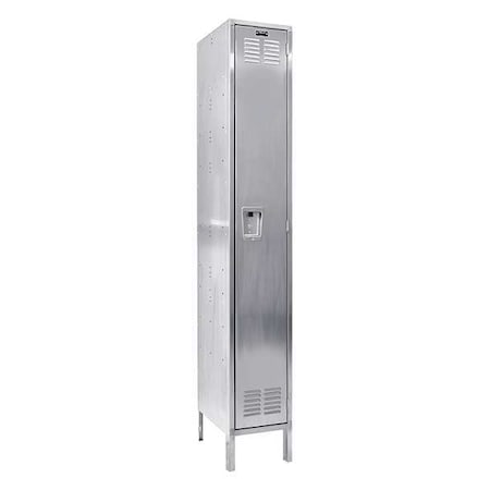 Wardrobe Locker, 12 in W, 18 in D, 78 in H, (1) Tier, (1) Wide, Silver MPN:USS1288-1A