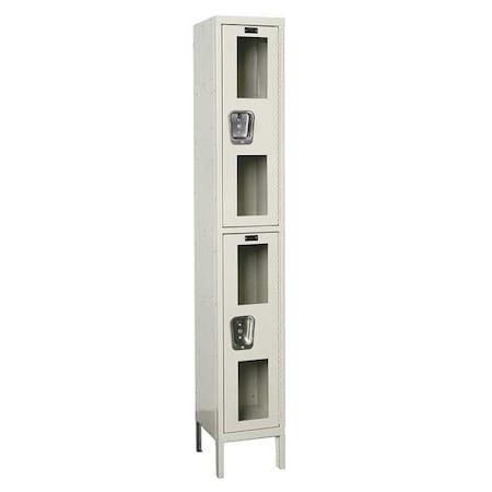 Wardrobe Locker, 12 in W, 12 in D, 78 in H, (1) Wide, (2) Tier, Tan MPN:USV1228-2PT