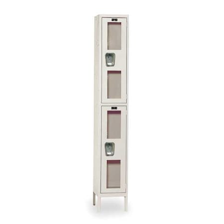 Wardrobe Locker, 12 in W, 15 in D, 78 in H, (1) Wide, (2) Tier, Tan MPN:USV1258-2A-PT