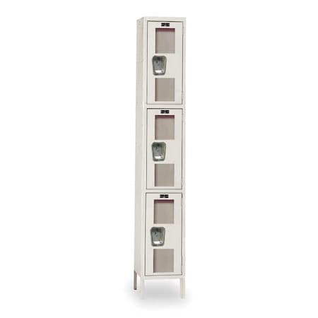 Wardrobe Locker, 12 in W, 18 in D, 78 in H, (1) Wide, (3) Tier, Tan MPN:USV1288-3A-PT