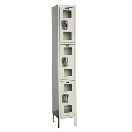 Wardrobe Locker, 12 in W, 18 in D, 78 in H, (1) Wide, (3) Tier, Tan MPN:USV1288-3PT
