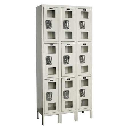 Wardrobe Locker, 36 in W, 15 in D, 78 in H, (3) Tier, (3) Wide, Tan MPN:USV3258-3A-PT