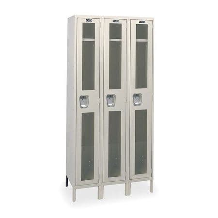 Wardrobe Locker, 36 in W, 18 in D, 78 in H, (1) Tier, (3) Wide, Tan MPN:USV3288-1A-PT