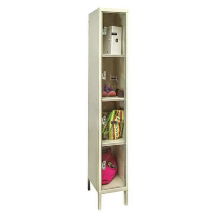 Box Locker, 12 in W, 18 in D, 78 in H, (1) Wide, (4) Tier, Tan MPN:USVP1288-4A-PT