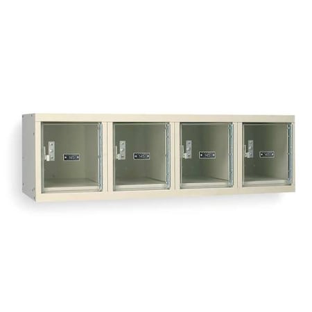 Wall Mount Box Locker, 48 in W, 18 in D, 14 3/4 in H, (1) Tier, (4) Wide, Tan MPN:USVP14824WMAPT
