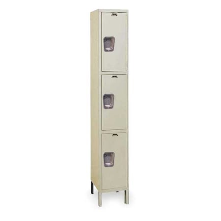 Wardrobe Locker, 12 in W, 12 in D, 78 in H, (1) Wide, (3) Tier, Tan MPN:UY1228-3PT
