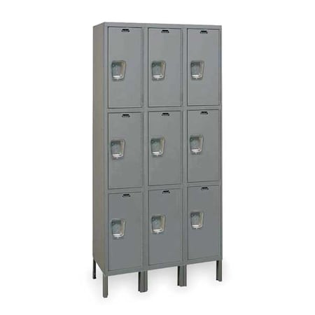 Wardrobe Locker, 36 in W, 15 in D, 78 in H, (3) Tier, (3) Wide, Dark Gray MPN:UY3258-3HG