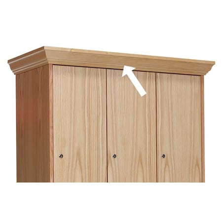 Locker Crown Molding, Wood, W 15 In, H 3 In MPN:WCM15W-RO