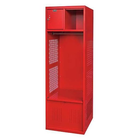 Gear Locker, 24 in W, 18 in D, 74 3/4 in H, (1) Tier, (1) Wide, Red MPN:WSBF482-1C-RR