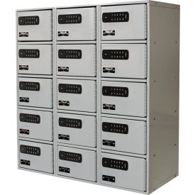 Hallowell® DigiTech 5-Tier 15 Door Phone Locker 27