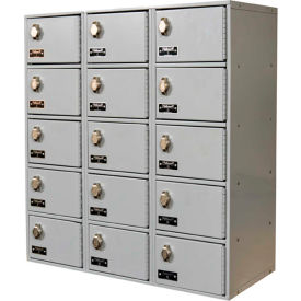 Hallowell® 5-Tier 15 Door Tablet/Phone Locker w/ Hasp Lock 27