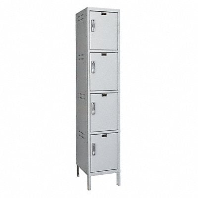 Box Locker Solid 1 Wide 4 Tier Gray MPN:UELBP1588-4PL