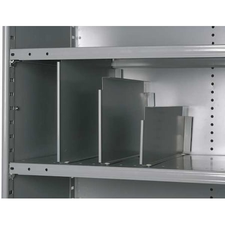 Vertical Shelf Divider, 20 ga., Gray, PK12 MPN:5240-2412-12HG