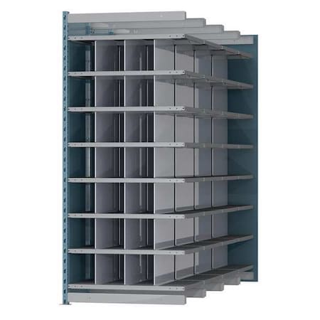 Add-On Pigeonhole Bin Unit, 36 in W x 96 in D x 87 in H, 28 Compartments, Blue/Gray, Steel MPN:AHDB28-96PB