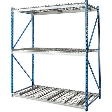 Starter Bulk Storage Rack, 24 in D, 60 in W, 3 Shelves, Marine Blue/ Light Gray MPN:HBR6024123-3S-WW-PB