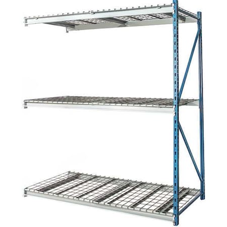Add-On Bulk Storage Rack, 24 in D, 72 in W, 3 Shelves, Marine Blue/ Light Gray MPN:HBR7224123-3A-WW-PB