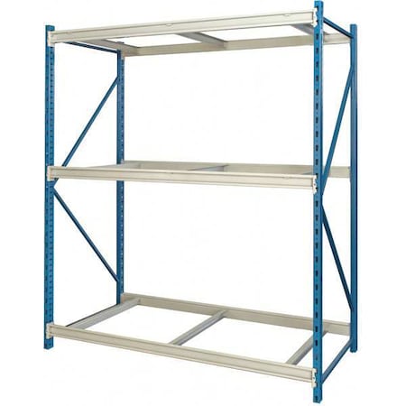 Starter Bulk Storage Rack, 24 in D, 72 in W, 3 Shelves, Marine Blue/ Light Gray MPN:HBR722487-3S-PB