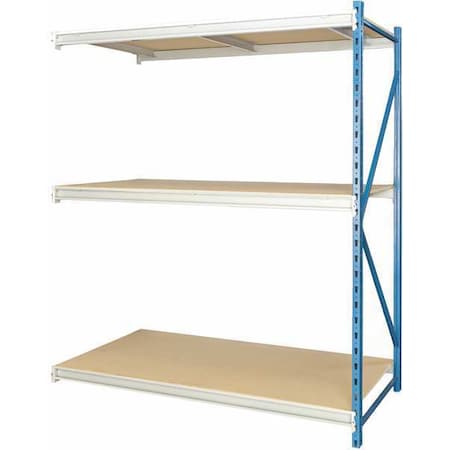 Add-On Bulk Storage Rack, 24 in D, 96 in W, 3 Shelves, Marine Blue/ Light Gray MPN:HBR9624123-3A-P-PB