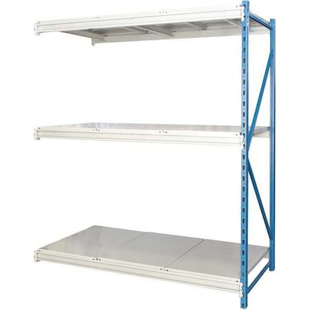 Add-On Bulk Storage Rack, 36 in D, 96 in W, 3 Shelves, Marine Blue/ Light Gray MPN:HBR9636123-3A-S-PB
