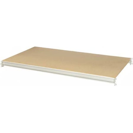 Shelf, 36 in D, 72 in W, 1 Shelves, Light Gray MPN:HBRL7236P-PL