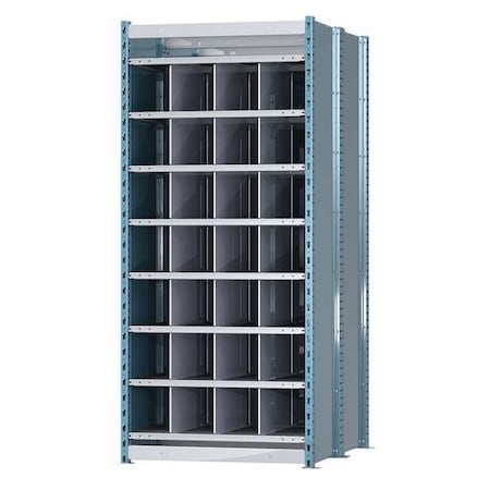 Starter Pigeonhole Bin Unit, 36 in W x 48 in D x 87 in H, 28 Compartments, Blue/Gray, Steel MPN:HDB28-48PB