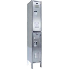 Hallowell® 2-Tier 2 Door Stainless Steel Locker 18
