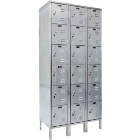 Hallowell® 6-Tier 18 Door Stainless Steel Locker 36