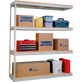 Hallowell Rivetwell 4 Shelf Double Rivet Boltless Shelving Add On 3000 lb Cap 48