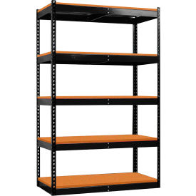 Hallowell Fort Knox Rivetwell 5 Shelf Boltless Shelving Particle Board Deck 36