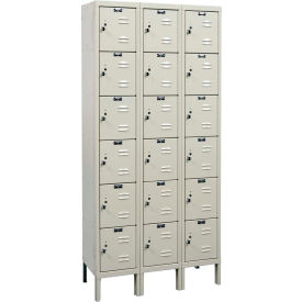 Hallowell® Galvanite 6-Tier 18 Door Corrosion Resistant Locker 36