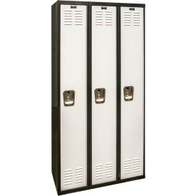 Hallowell® 1-Tier 3 Door Black Tie Steel Locker 36