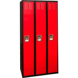 Hallowell® 1-Tier 3 Door Black Tie Steel Locker 36
