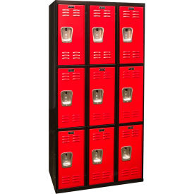 Hallowell® 3-Tier 9 Door Tie Locker 36