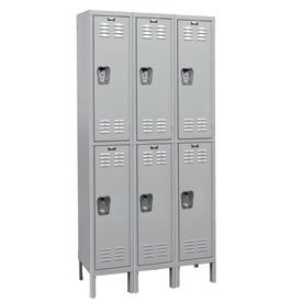 Hallowell® MedSafe 2-Tier 6 Door Antimicrobial Locker 45